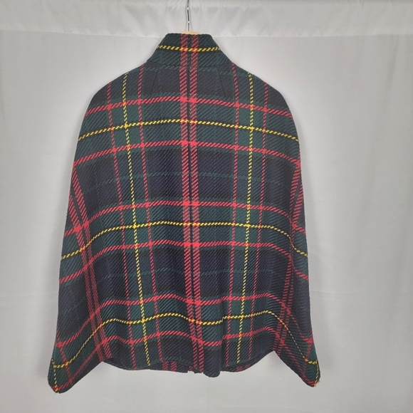 Talbots Plaid Women's Cape Coat #1513 - Picture 5 of 15
